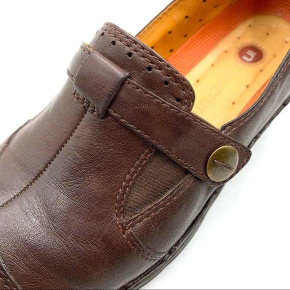 Clarks Unstructured Leather Slip-on Loafers 7M - Picture 5 of 10